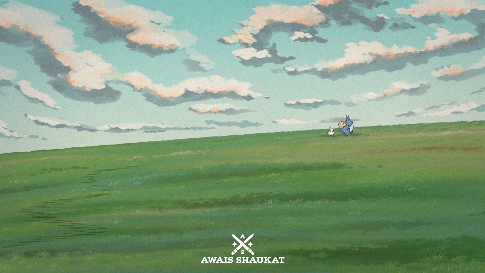 Studio Ghibli style background by Awais Shaukat from Totoro.